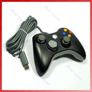 USB Wired Game Controller For Microsoft Xbox 360 Black  