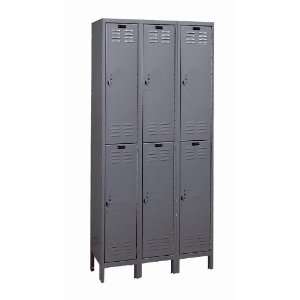  Hallowell UH3288 2A DOUBLE TIER LOCKER 3 SECTION WIDE 18D 