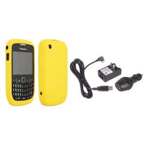  2 PACK   OEM RIM Blackberry Curve 8530 Yellow Silicone 