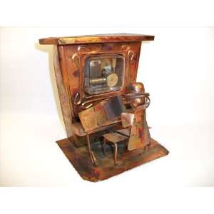  Vintage Handmade Copper Piano Music Box 