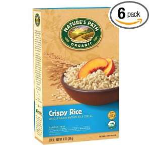 Natures Path Organic whole grain brown Crispy rice Gluten free, 10 